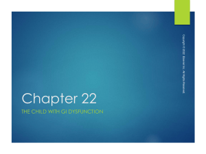 Chapter 22: The Child with GI Dysfunction