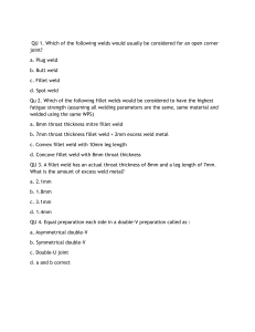Welding Multiple Choice Questions Quiz