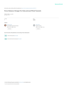 Force Balance Design for Educational Wind Tunnels