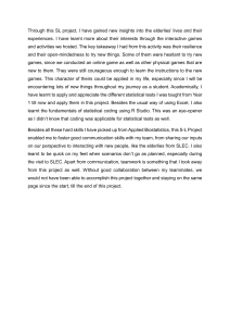 Service-Learning Project Reflection: Elderly Engagement & Biostatistics