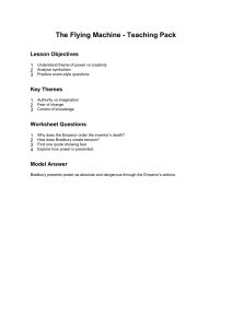The Flying Machine Teaching Pack Lesson Objectives Themes
