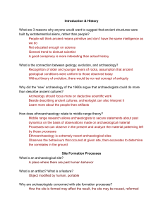 Archaeology Study Guide: Introduction & History