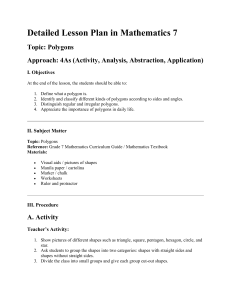 Math 7 Lesson Plan: Polygons (4As Approach)
