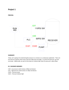 PLC Project 1: Pressure Control System