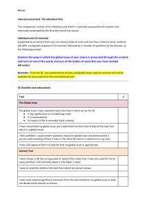 IB Individual Oral Checklist & Guide