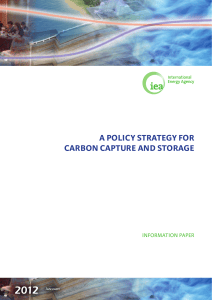 IEA Policy Strategy for Carbon Capture and Storage (2012)