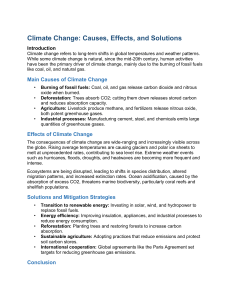 Climate Change: Causes, Effects, Solutions
