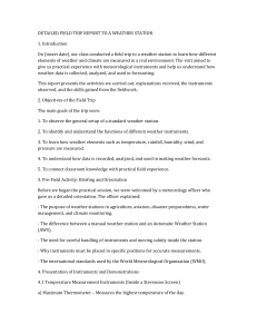 Detailed Field Trip Report to a Weather Station