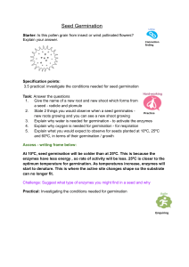 Seed Germination Worksheet: Conditions & Practical Tasks