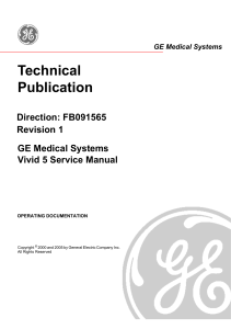 GE Vivid 5 Service Manual Technical Publication