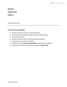 Physics Higher Level Paper 2 Exam Questions