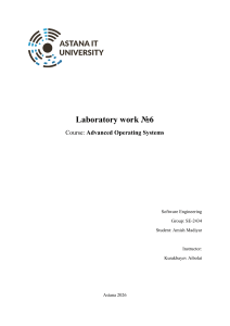 Laboratory Work 6: Advanced Operating Systems Lab Report