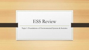 ESS Review: Foundations of Environmental Systems & Societies