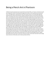 Being a Merch Ant in Pharloom: Merchant Strategies