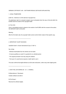 German Copyright Law: Software Resale Explained