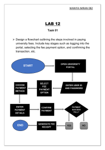 Lab 12: University Fee Payment Flowchart & Diagram Tasks