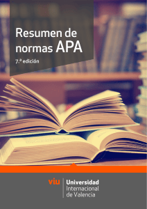 Resumen de normas APA 7&ordf; edici&oacute;n | VIU
