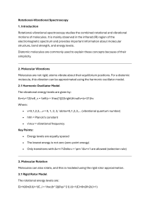 Rotational-Vibrational Spectroscopy: Molecular Structure & IR Spectra