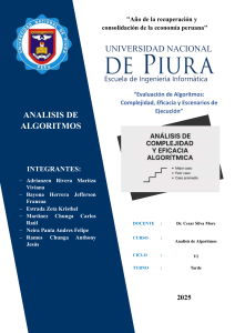 An&aacute;lisis de Algoritmos: Complejidad, Eficacia y Escenarios de Ejecuci&oacute;n