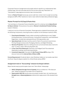Corporate Finance Feasibility Report Guide for Startups