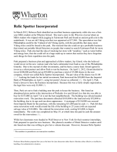 Relic Spotter Incorporated Business Case Study