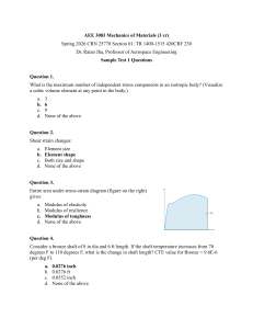 AEE 3083 Mechanics of Materials Sample Test 1