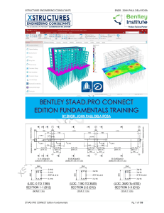 STAAD.Pro CONNECT Edition Fundamentals Training Manual