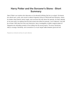 Harry Potter and the Sorcerer's Stone Short Summary