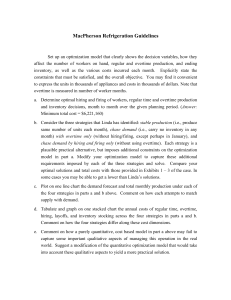 MacPherson Refrigeration Optimization Guidelines