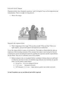 ITALIAN 120 ICC Module: Job Interview Image Analysis