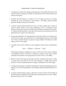 Chemistry Homework: Partial Pressures