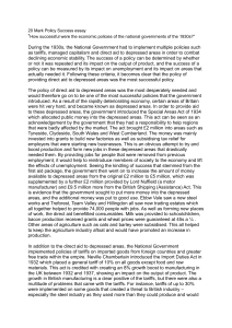 1930s Economic Policies: Success of National Government Policies