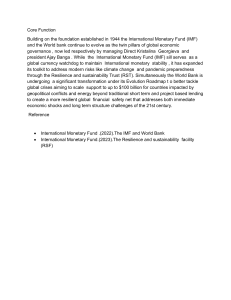 IMF and World Bank: Core Functions & Evolution