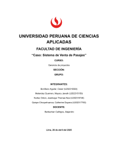 Informe T&eacute;cnico: Sistema de Venta de Pasajes Online