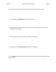 BUSN 347 Loose Shoe Interview Questions