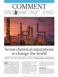 Seven Chemical Separations to Change the World