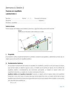 Laboratorio 5: Fuerzas en equilibrio