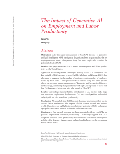 Generative AI's Impact on Employment & Labor Productivity