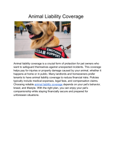 Animal Liability Coverage: Protect Your Pet and Finances
