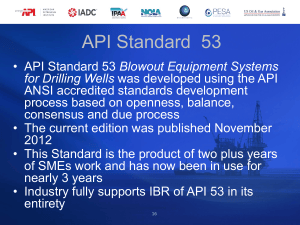 API Standard 53 Blowout Equipment Systems