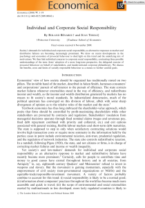Individual and Corporate Social Responsibility: A Research Paper