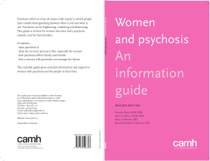 Women and Psychosis: An Information Guide