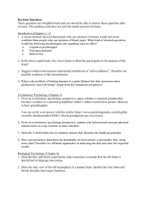 Psychology Revision Questions: Cognitive, Evolutionary, Biological