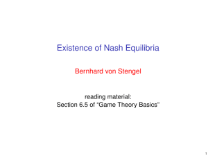 Existence of Nash Equilibria - Game Theory Basics