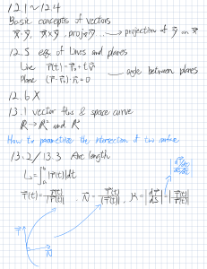 Vector Calculus: Lines, Planes, Arc Length