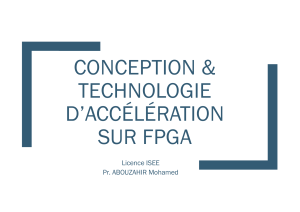 Conception et Technologie d'Acc&eacute;l&eacute;ration sur FPGA