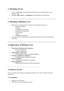 Business Law Textbook: Fundamentals of Contracts & Law