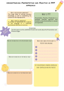 Understanding PPP Approach: Presentation & Practice