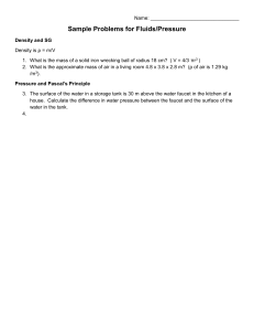 Fluids & Pressure Sample Problems