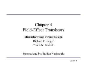 Chapter 4: Field-Effect Transistors - Microelectronic Circuit Design